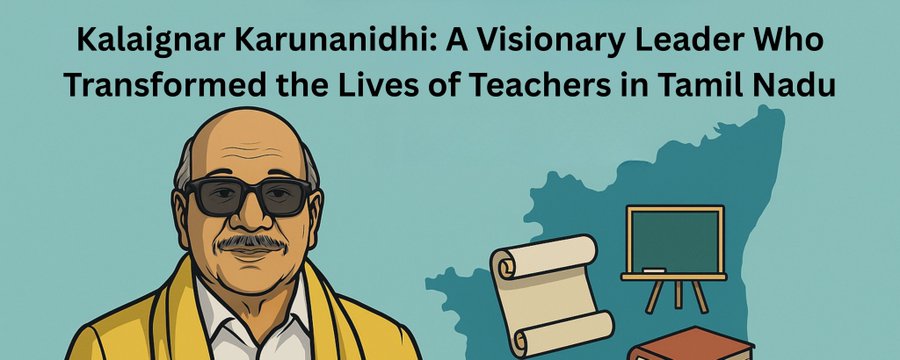 Kalaignar Karunanidhi: A Visionary Leader Who Transformed the Lives of Teachers in Tamil Nadu